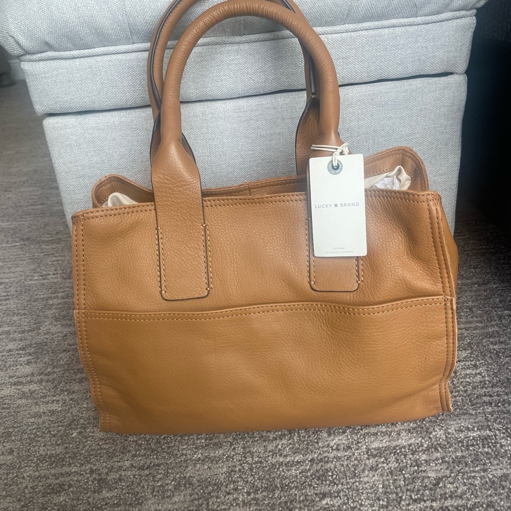 Lucky Brand Tan Leather Tote Bag